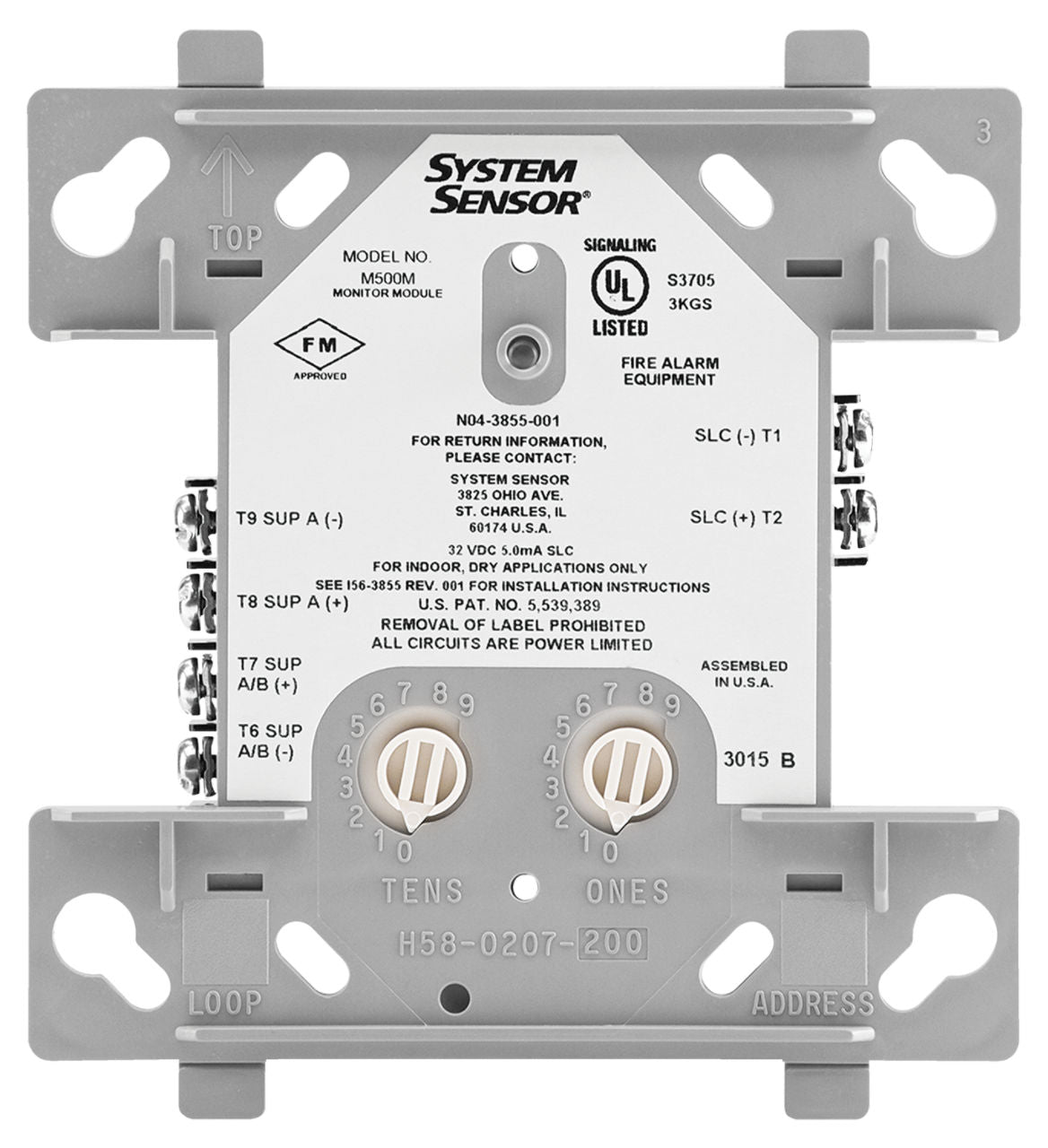M500M MONITOR MODULE TWO-WIRE – SYSTEM SENSOR